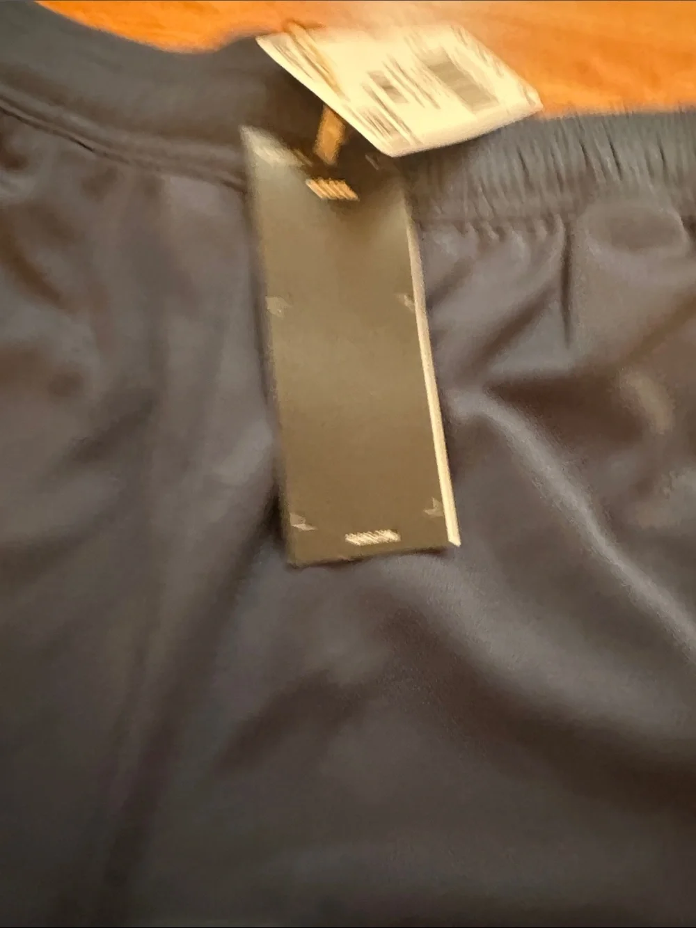 adidas Men's nwt Navy Athletic Shorts with White Three Stripes zippered pockets